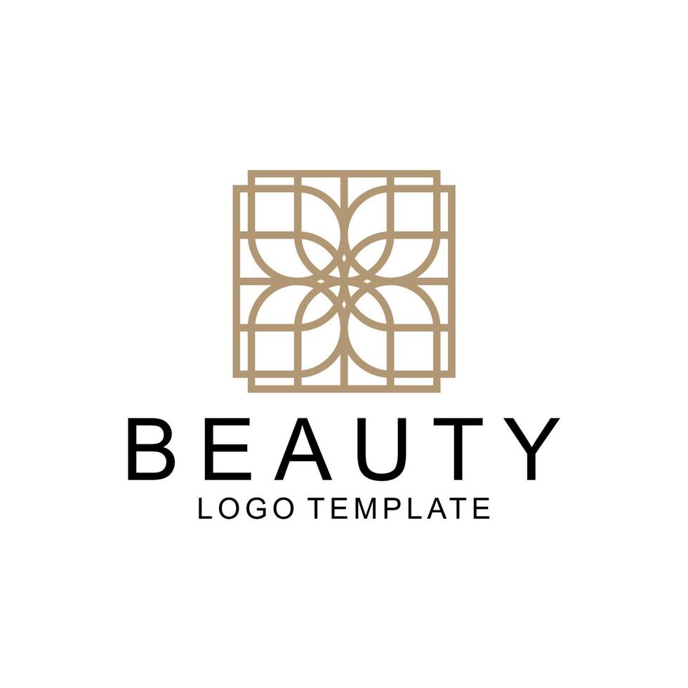 Abstract flower design. Line creative symbol. Universal icon. flower sign. Simple logotype template for premium business. Vector illustration.