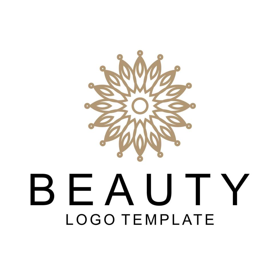 Abstract flower design. Line creative symbol. Universal icon. flower sign. Simple logotype template for premium business. Vector illustration.