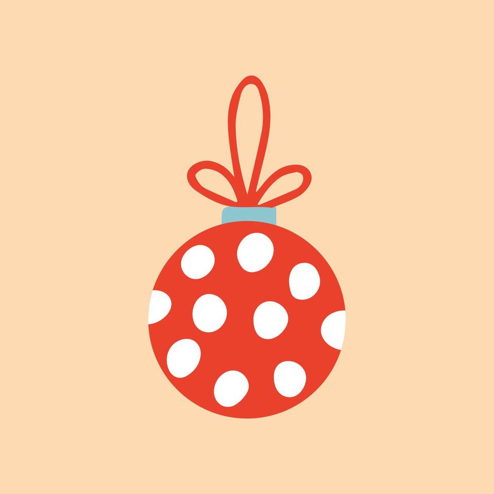 Christmas ball with dots vector illustration
