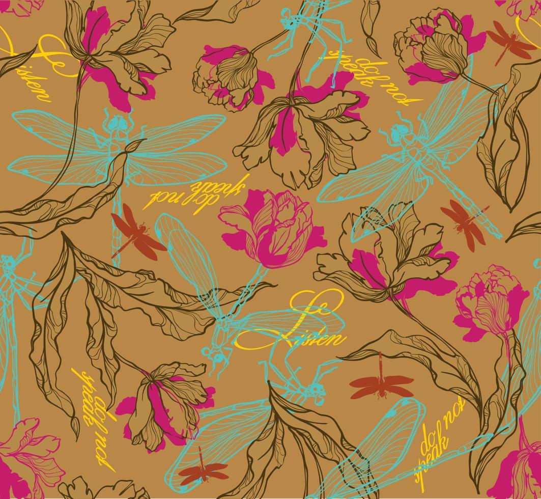 Floral seamless patterns. vector design for paper, cover, fabric, interior decor and other users.