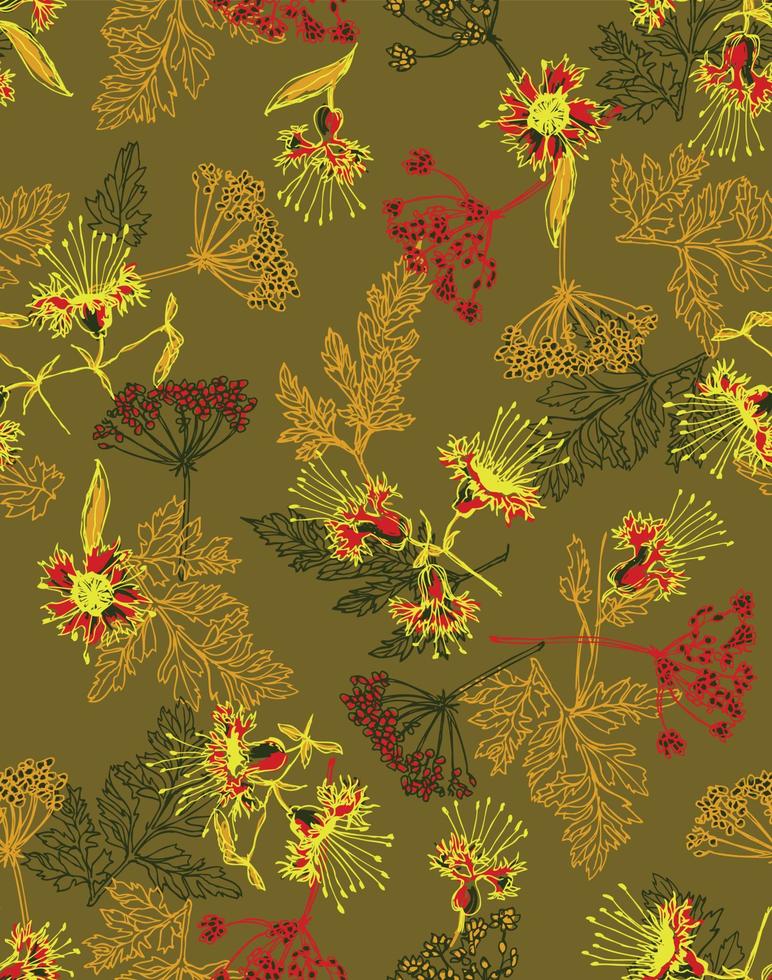 Floral seamless patterns. vector design for paper, cover, fabric, interior decor and other users.