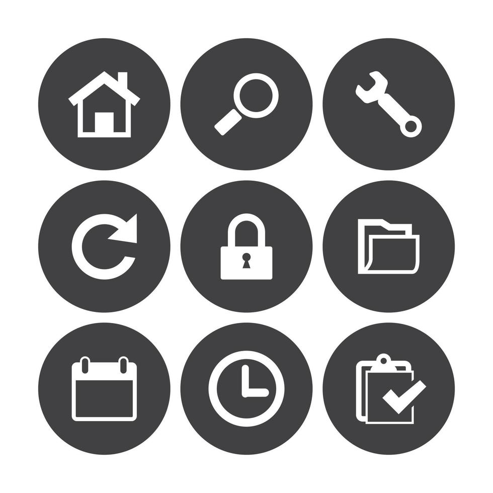 Interface Icon Set isolated Style, easy to change color and size ...