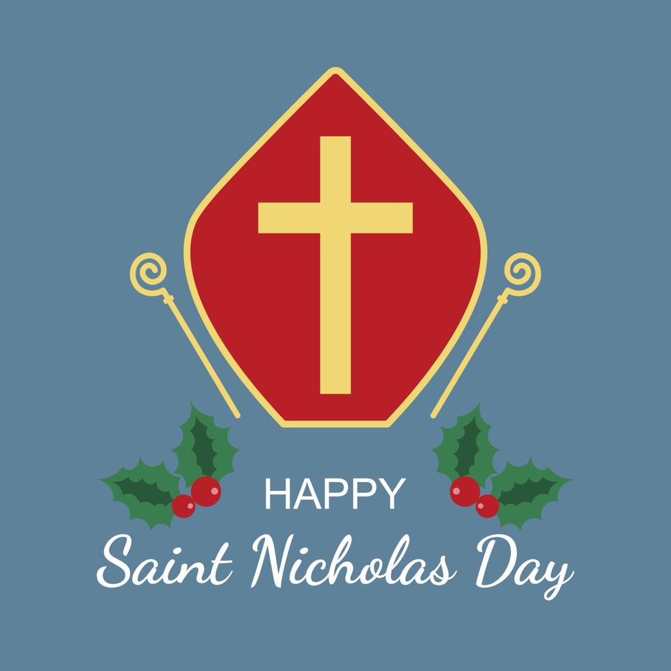 Happy Saint Nicholas Day background. Design with simple. 13975330