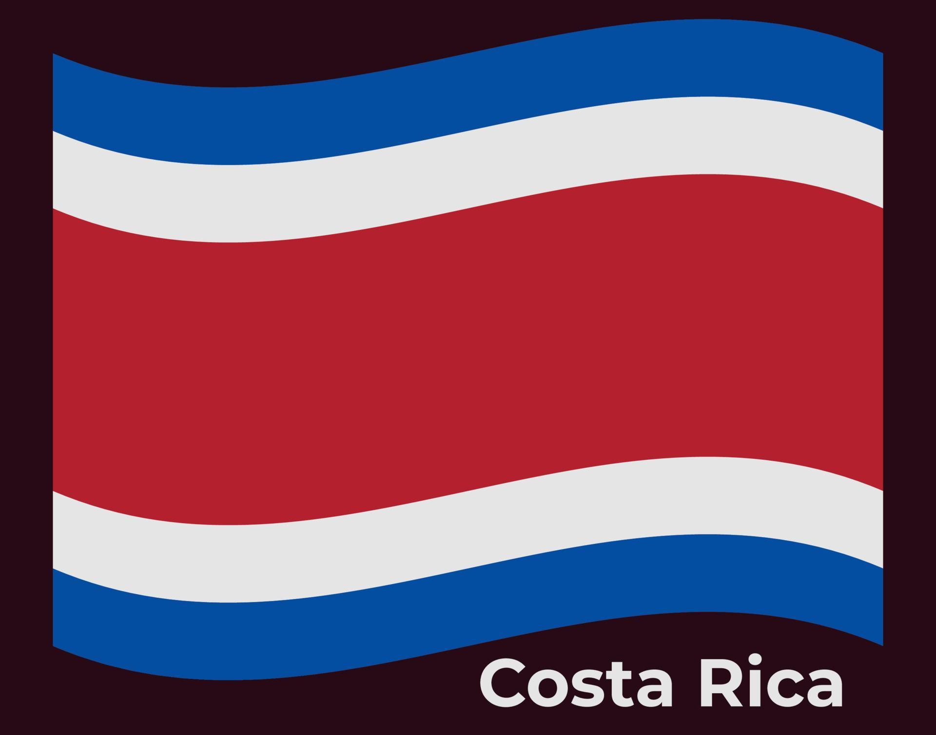 Costa Rica flag Vector illustration 13975372 Vector Art at Vecteezy