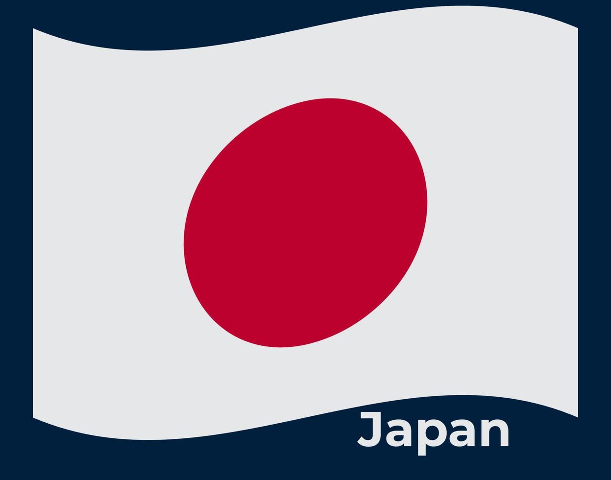 Ilustración de vector de bandera de japón