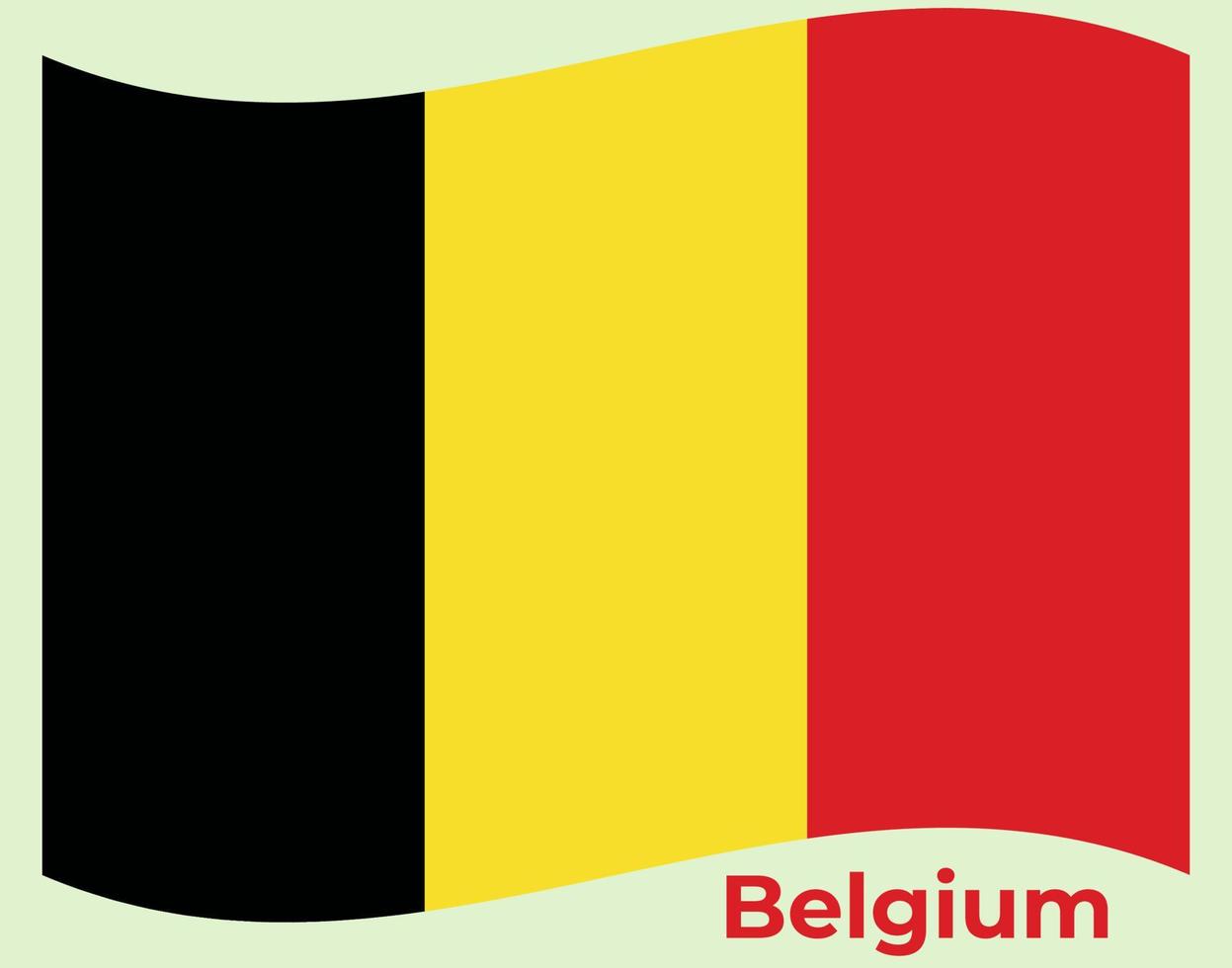 Ilustración de vector de bandera de Bélgica