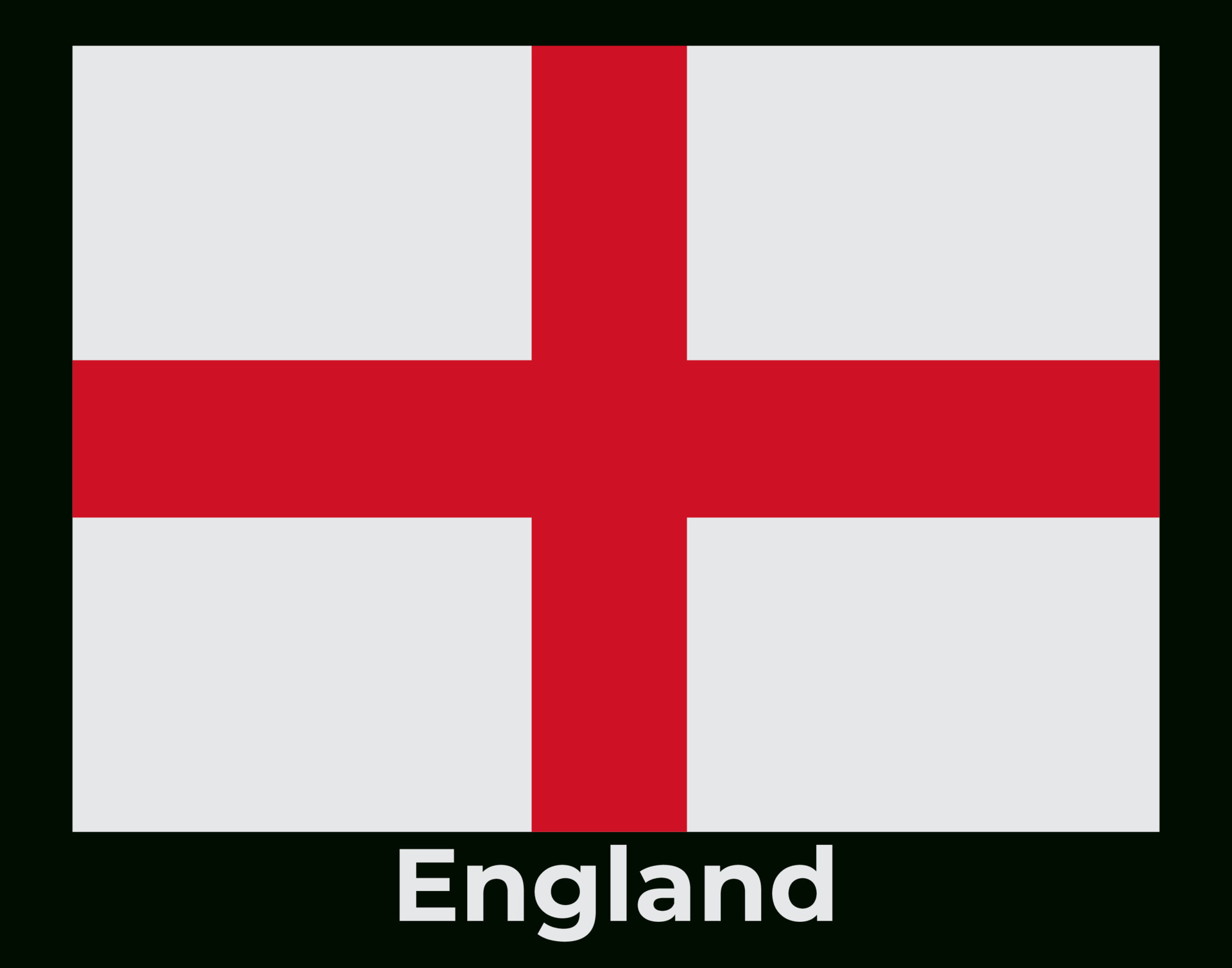 The Flag of England with a white background and red cross 13975378