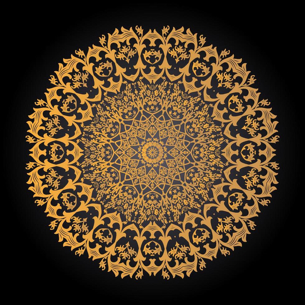 fondo ornamental de mandala de lujo con patrón de arabesco dorado real estilo árabe islámico oriental. ideal para tarjetas de felicitación, tarjetas de invitación e impresión vector