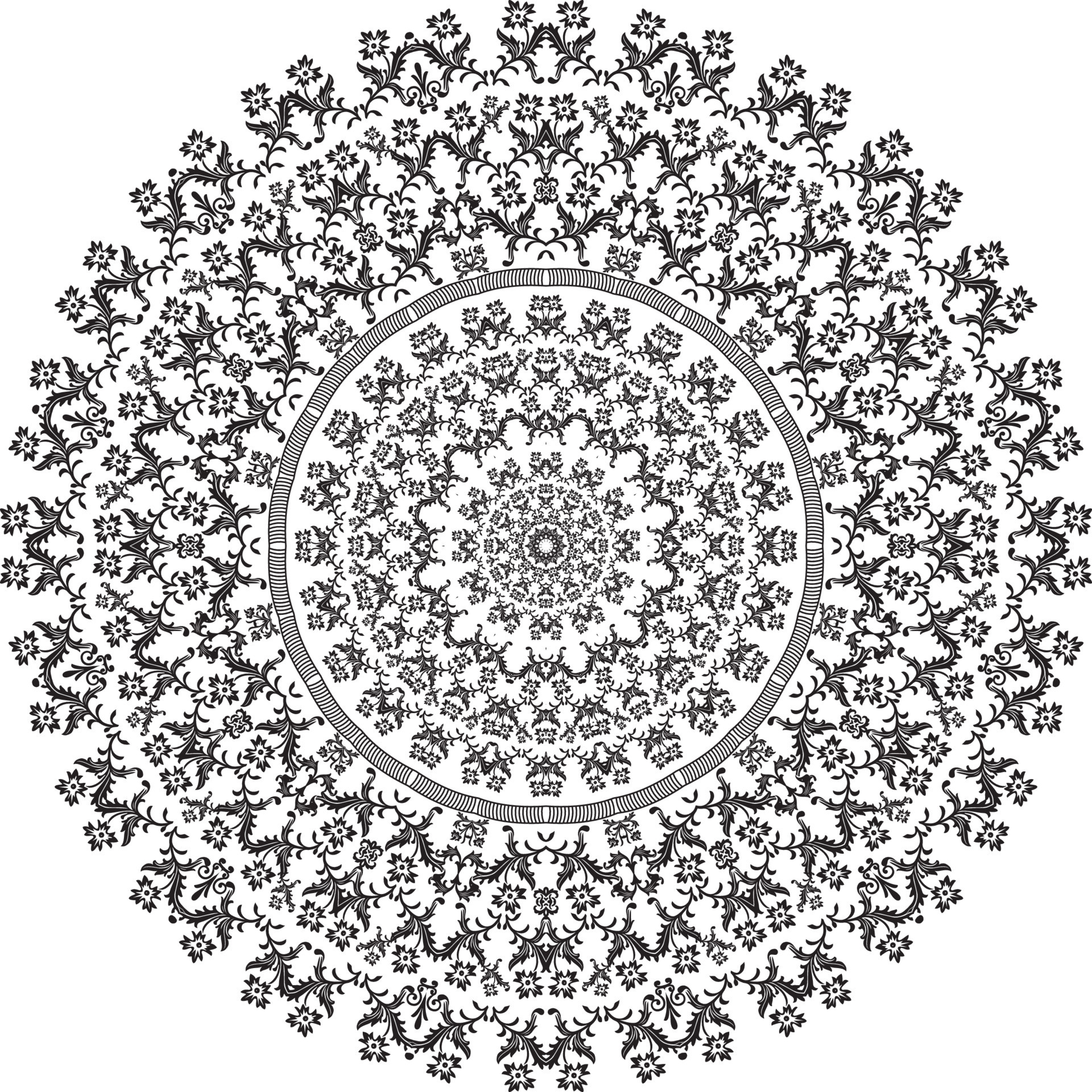 Relaxing Mandala Coloring Page For Pattern Vector abstract pattern ...