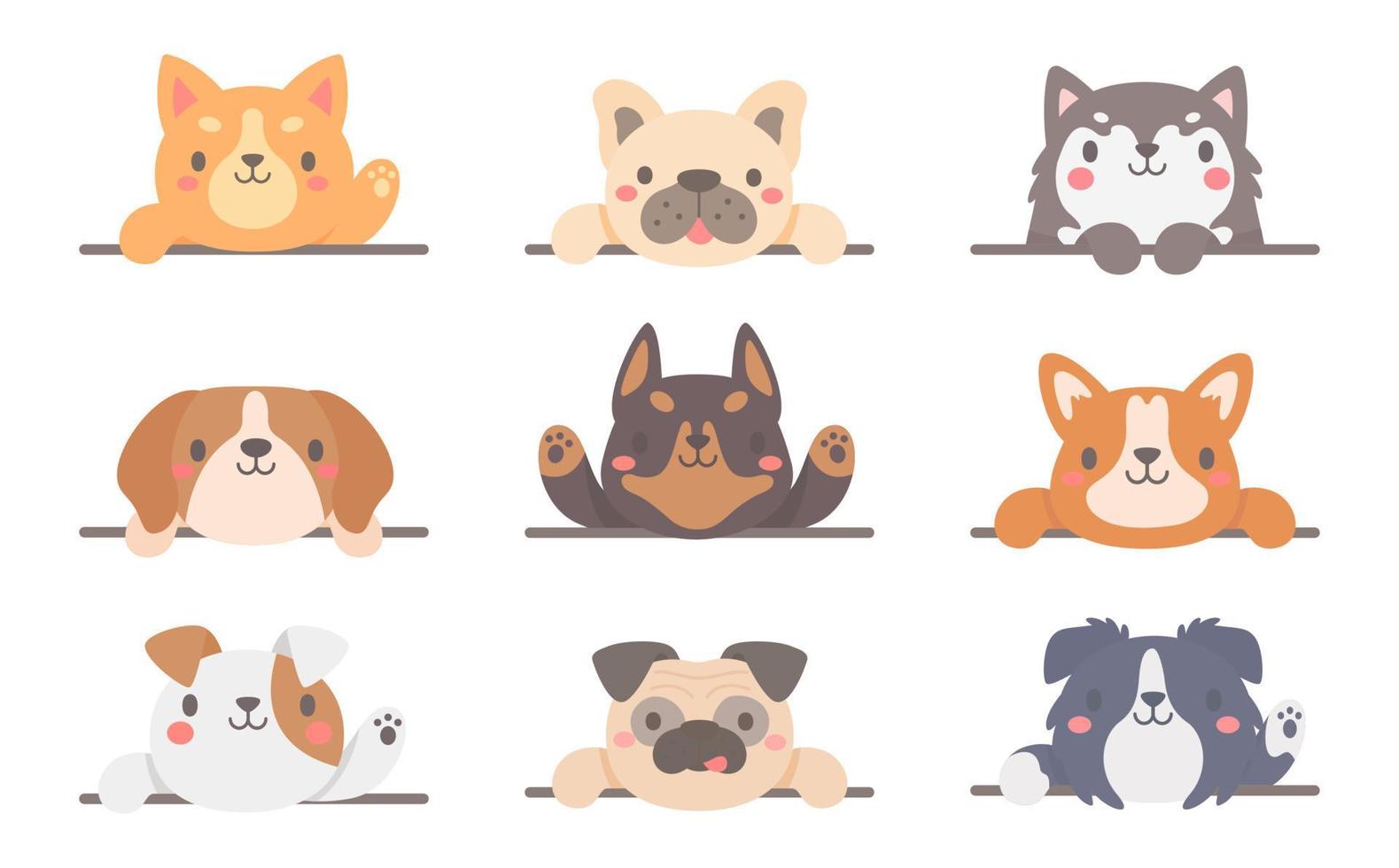 cartoon pet text frame cute dogs and cats for kids vector