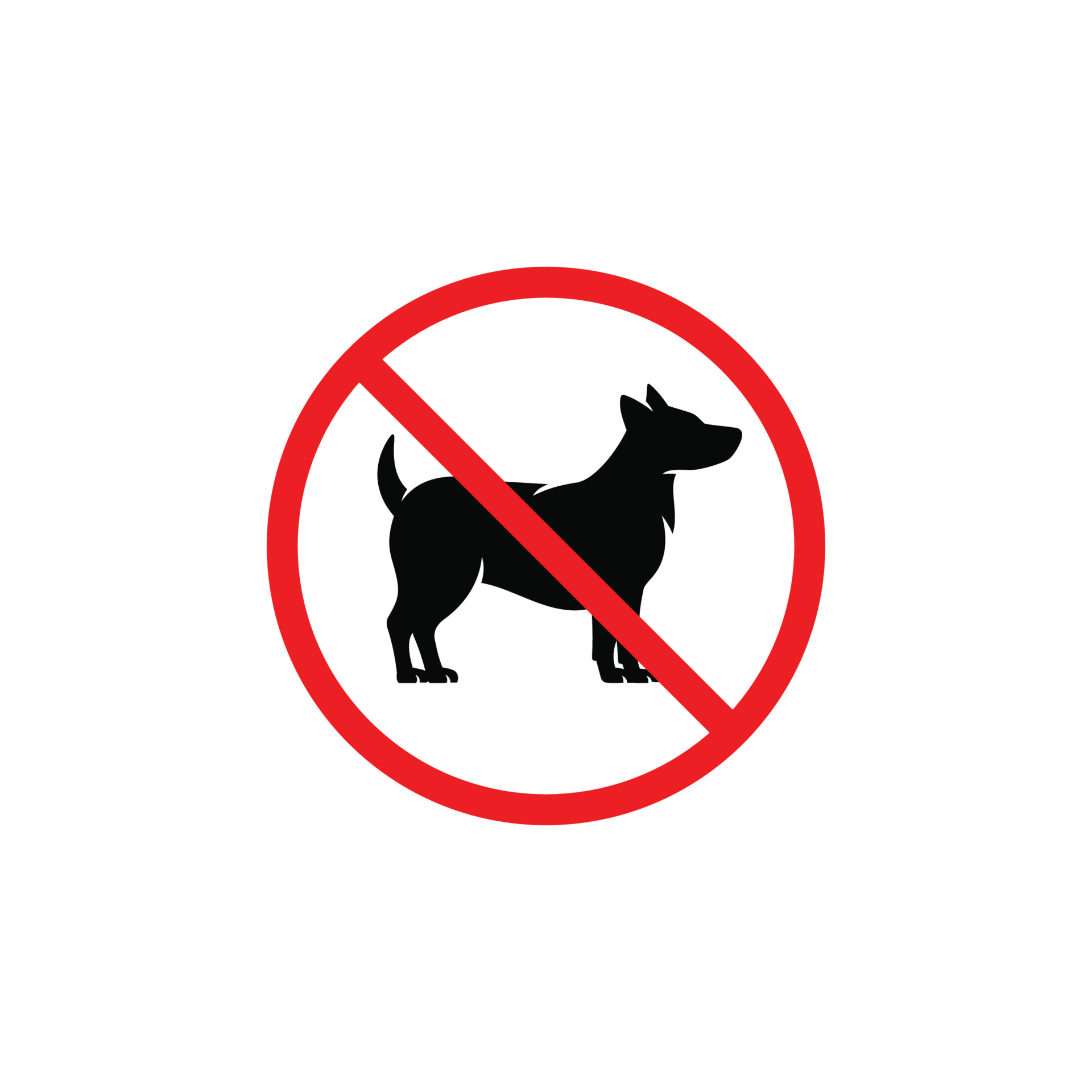 No dog symbol. No dog allowed symbol vector 13975490 Vector Art at Vecteezy