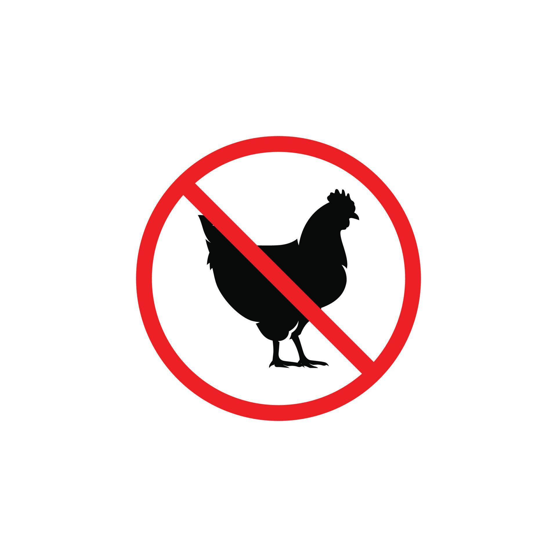No chicken symbol. No chicken allowed symbol vector 13975493 Vector Art