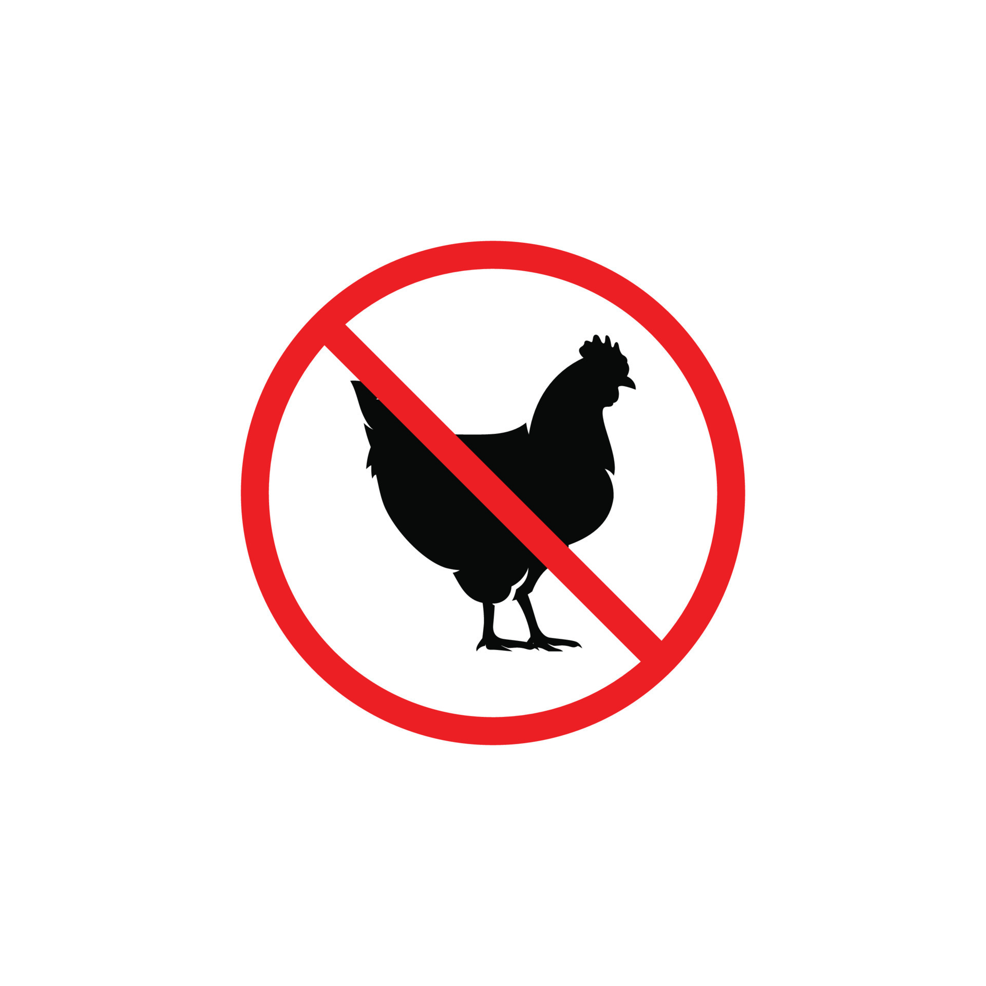 No chicken symbol. No chicken allowed symbol vector 13975493 Vector Art