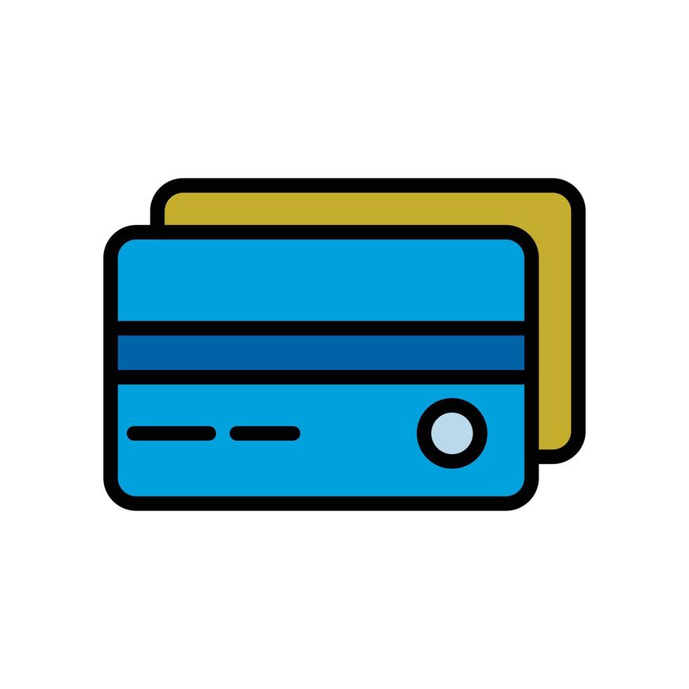 debit and credit card icons, vector design suitable for websites and apps.