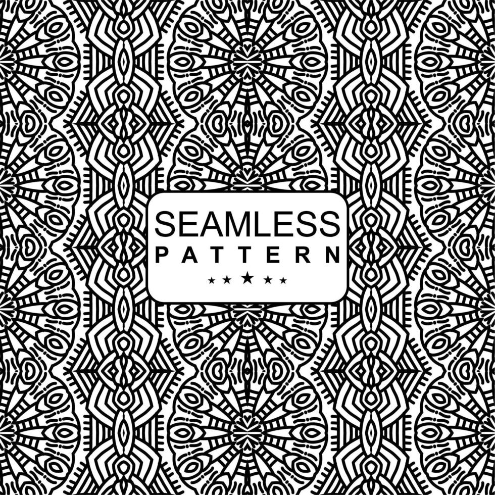 BLACK WHITE SEAMLESS PATTERN BACKGROUND. VECTOR ILLUSTRATION