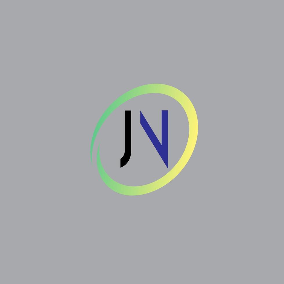 logotipo de texto jn vector