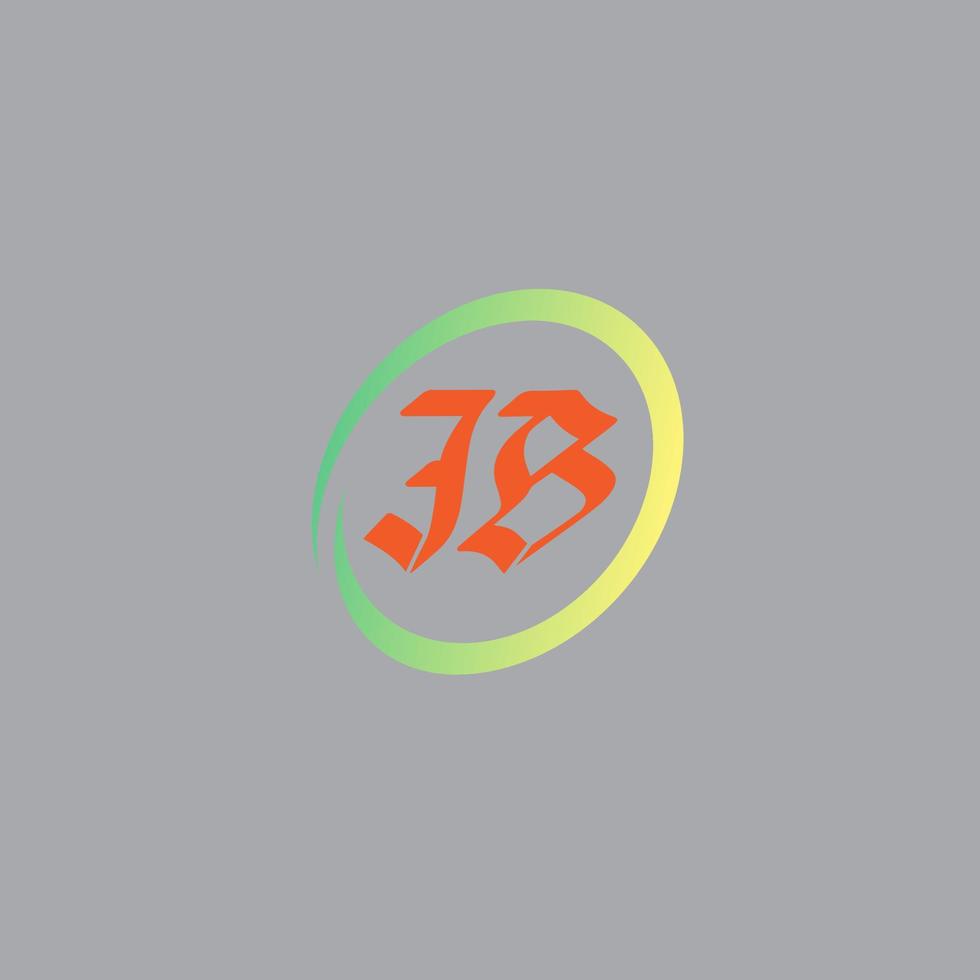 logotipo de texto jb vector