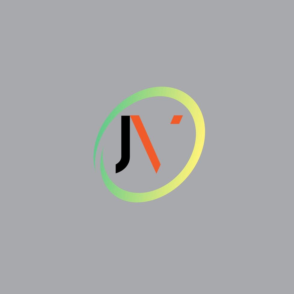 logotipo de texto jv vector