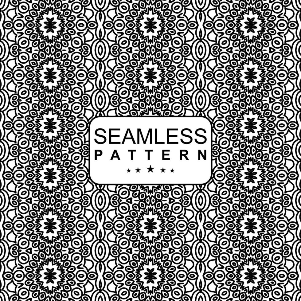 BLACK WHITE SEAMLESS PATTERN BACKGROUND. VECTOR ILLUSTRATION