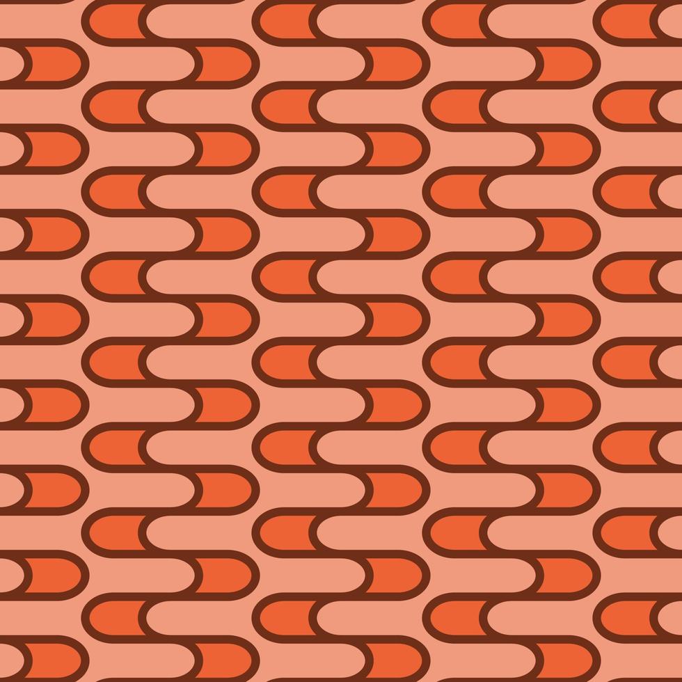 Retro Warm pattern in vintage style of the 60s and 70s vector