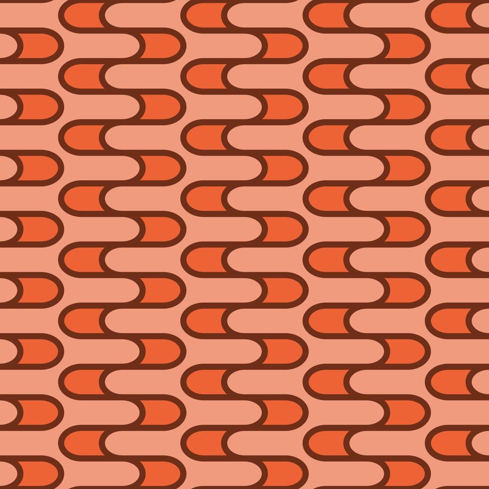 Retro Warm pattern in vintage style of the 60s and 70s vector