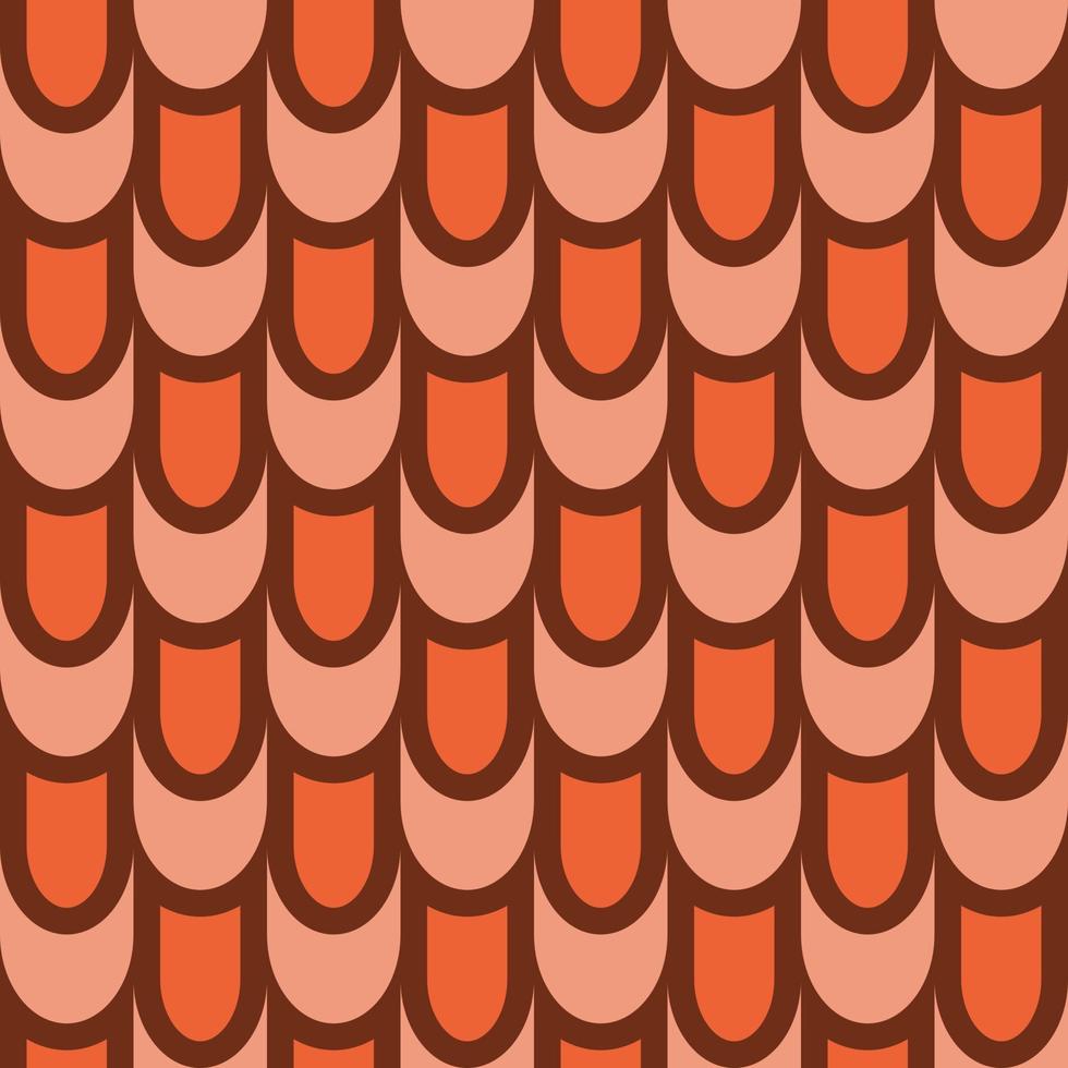 Retro Warm pattern in vintage style of the 60s and 70s vector