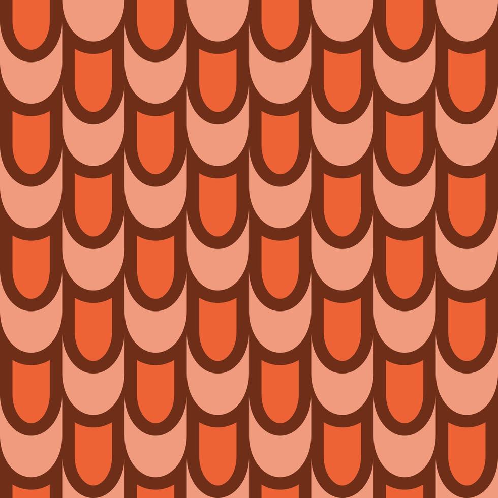 Retro Warm pattern in vintage style of the 60s and 70s vector