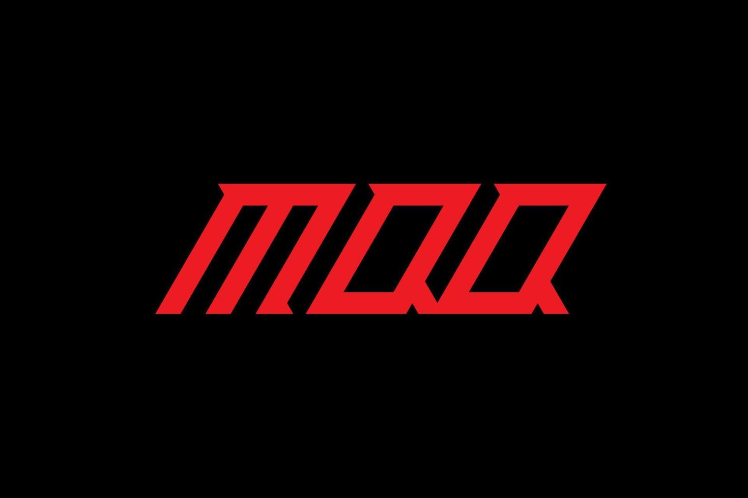 diseño de logotipo de letra y alfabeto mqq vector