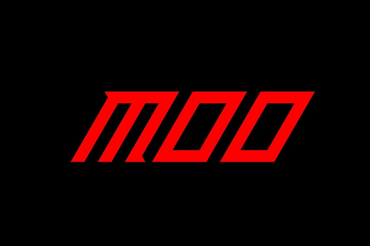 diseño de logotipo de letra y alfabeto moo vector