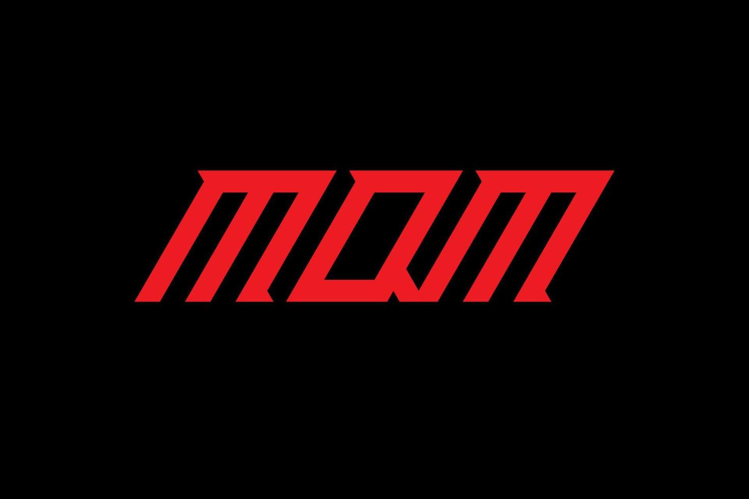 diseño de logotipo de letra y alfabeto mqm vector