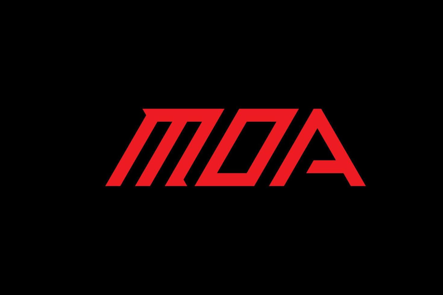 diseño de logotipo de letra y alfabeto moa vector