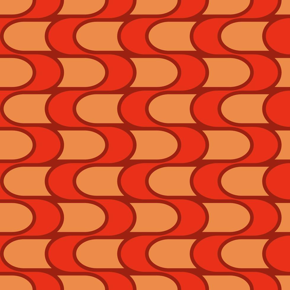 Retro Warm pattern in vintage style of the 60s and 70s vector