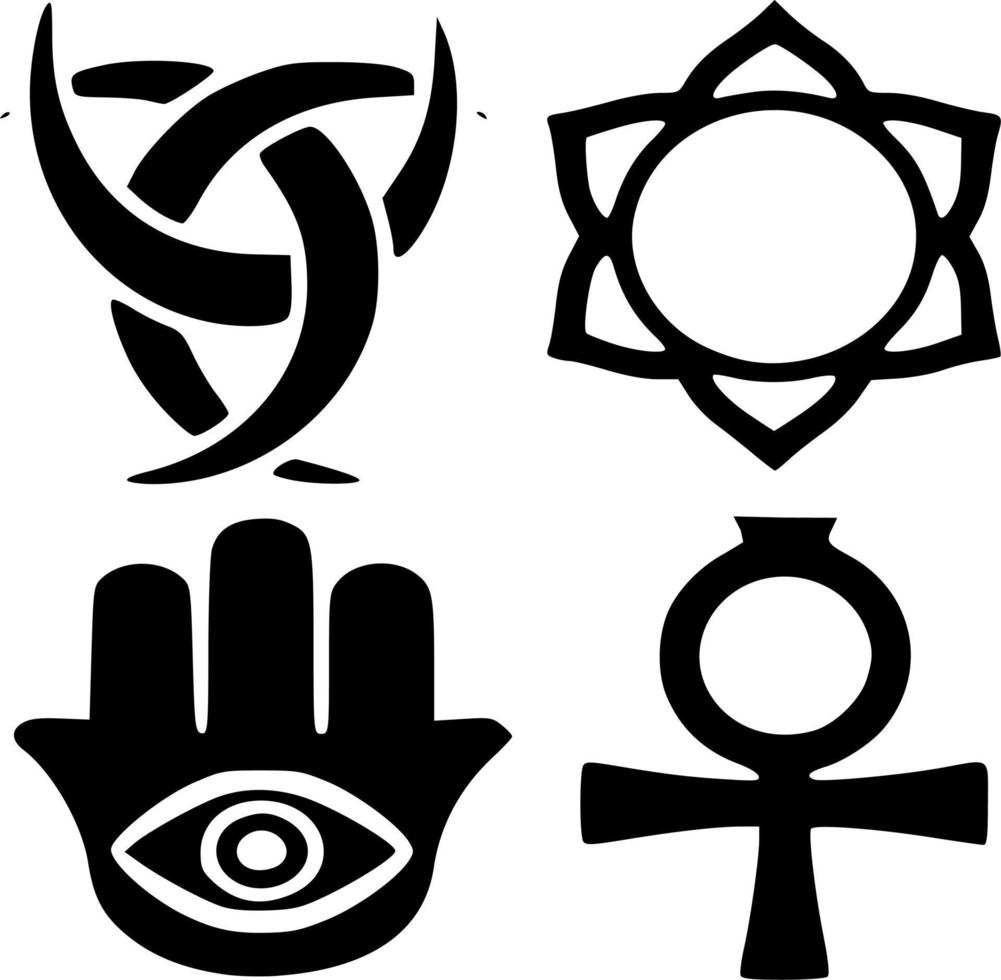 Black and white vector tattoo designs and symbols