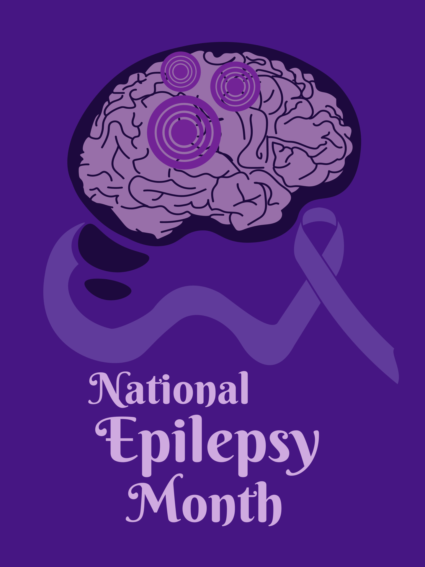 National Epilepsy Month, design of vertical banner, poster or health