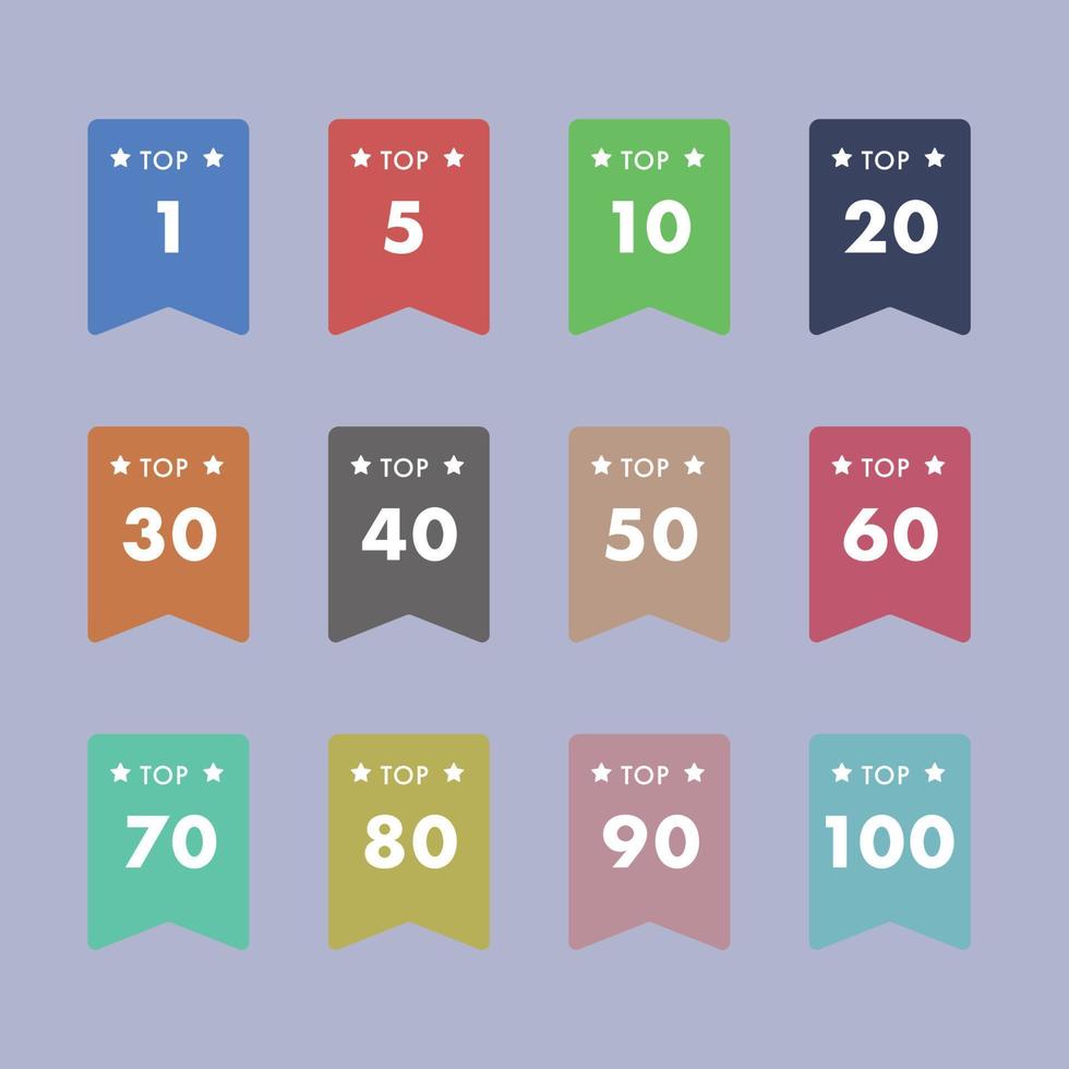 Top 100 Flags vector