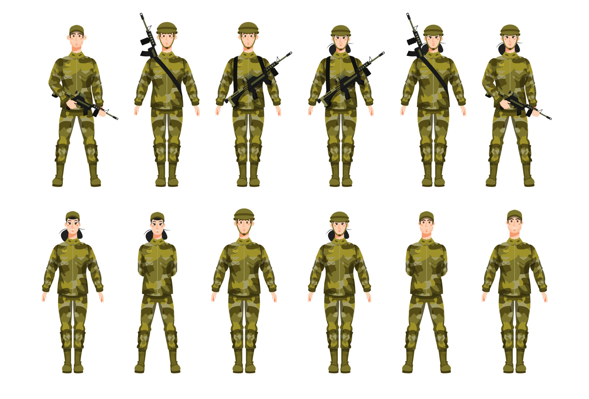 Un hombre con el uniforme militar: vector de stock (libre de regalías)  789097522