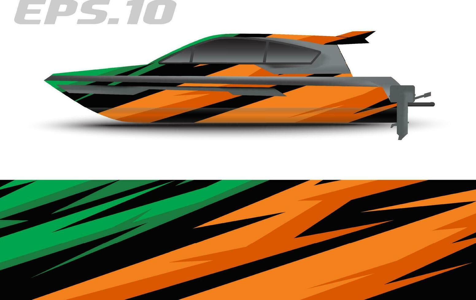 Boat livery vector graphics. Abstract racing background design for car, motorcycle and other vehicle sticker wrap
