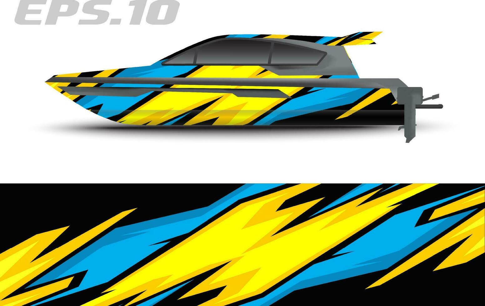 Boat livery vector graphics. Abstract racing background design for car, motorcycle and other vehicle sticker wrap