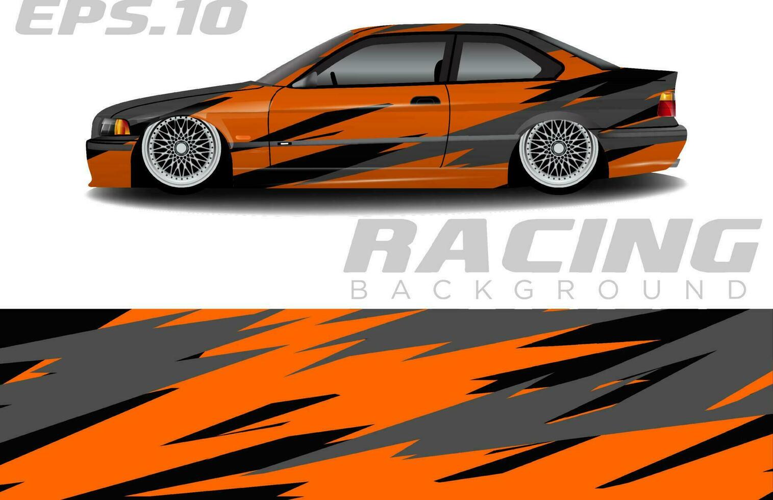 Rally racing car wrap design vector for vehicle vinyl stickers and automotive decal livery