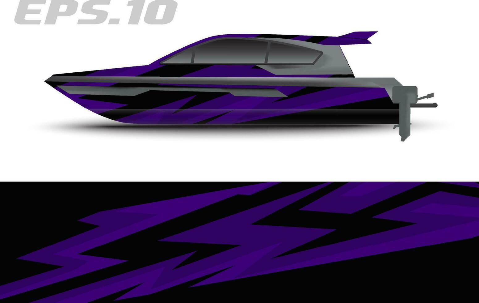 Boat livery vector graphics. Abstract racing background design for car, motorcycle and other vehicle sticker wrap