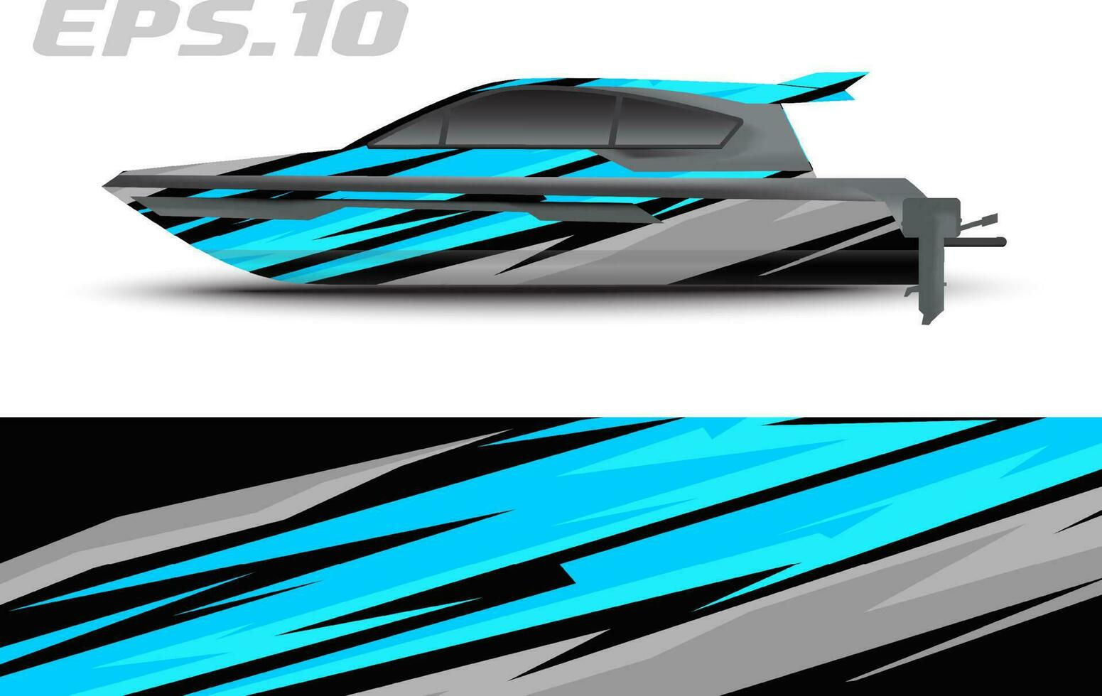 Boat livery vector graphics. Abstract racing background design for car, motorcycle and other vehicle sticker wrap
