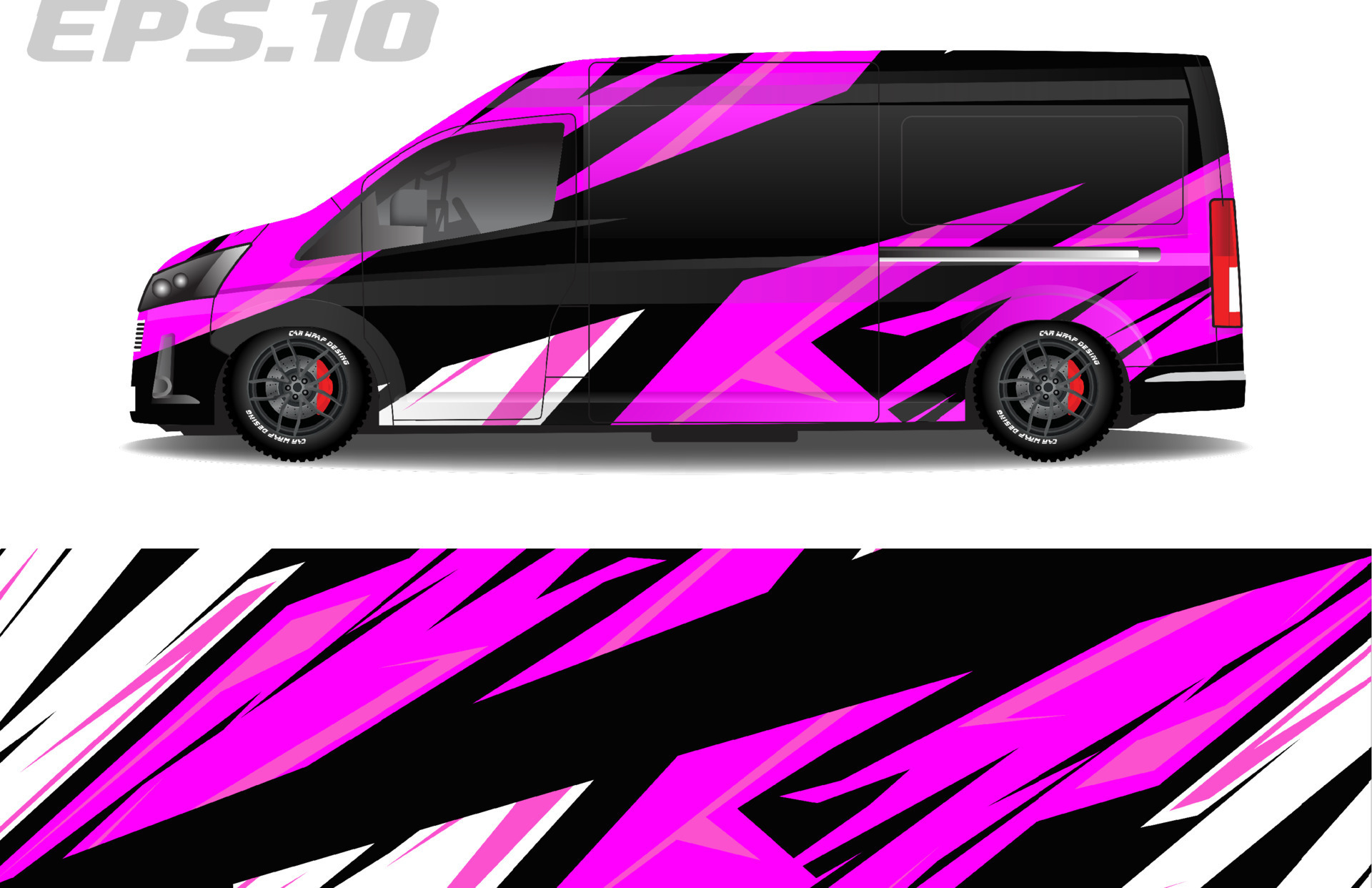 Rally racing car wrap design vector for vehicle vinyl stickers and