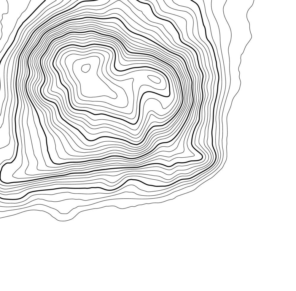 fondo de contorno del mapa topográfico. mapa topográfico con elevación. vector de mapa de contorno. Ilustración de vector abstracto de cuadrícula de mapa de topografía mundial geográfica.