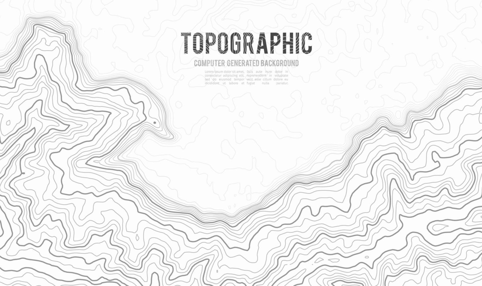 fondo de contorno del mapa topográfico. mapa topográfico con elevación. vector de mapa de contorno. Ilustración de vector abstracto de cuadrícula de mapa de topografía mundial geográfica.