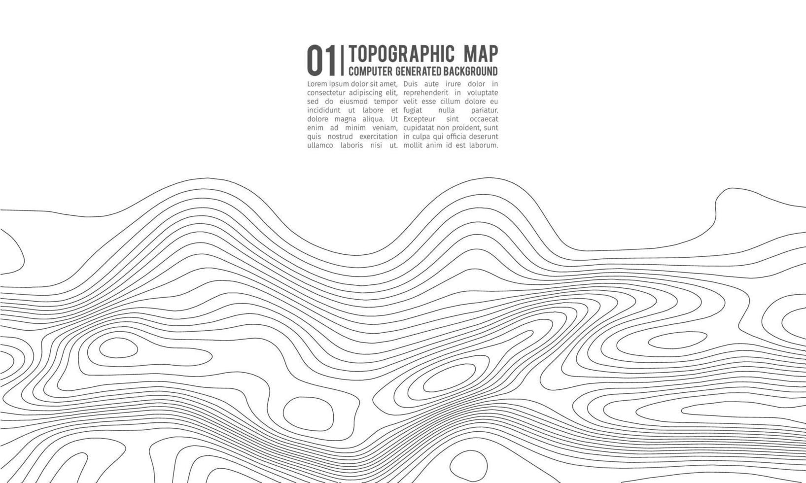 fondo de contorno del mapa topográfico. mapa topográfico con elevación. vector de mapa de contorno. Ilustración de vector abstracto de cuadrícula de mapa de topografía mundial geográfica.