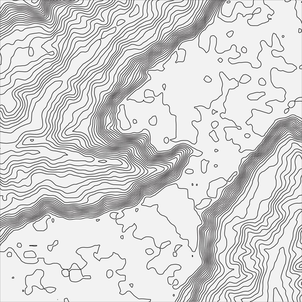 fondo de contorno del mapa topográfico. mapa topográfico con elevación. vector de mapa de contorno. Ilustración de vector abstracto de cuadrícula de mapa de topografía mundial geográfica.