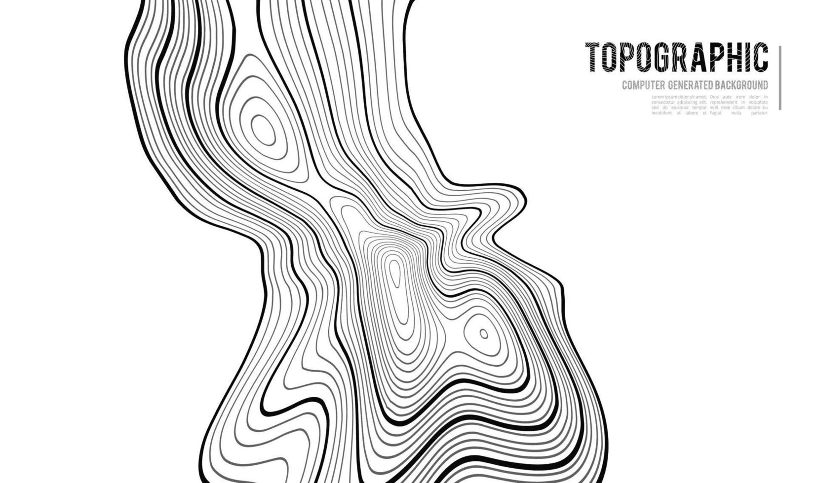 fondo de contorno del mapa topográfico. mapa topográfico con elevación. vector de mapa de contorno. Ilustración de vector abstracto de cuadrícula de mapa de topografía mundial geográfica.