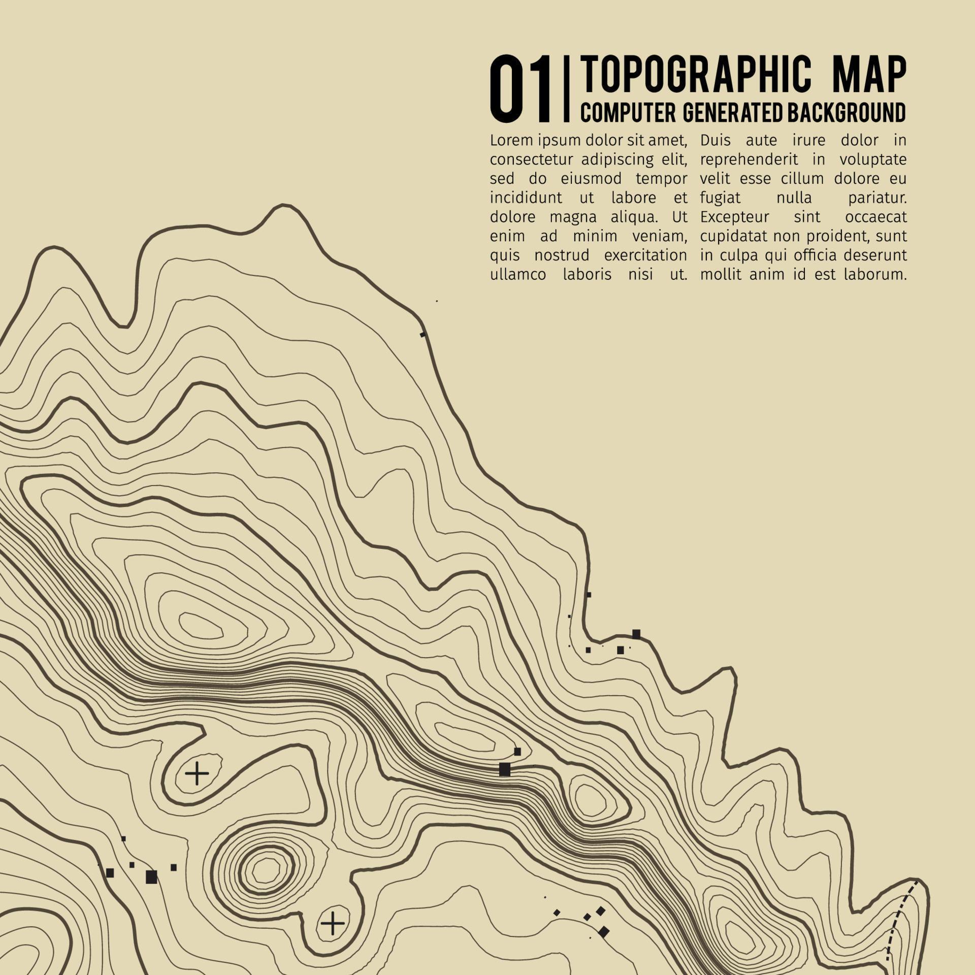 Topographic map background with space for copy . Line topography map ...