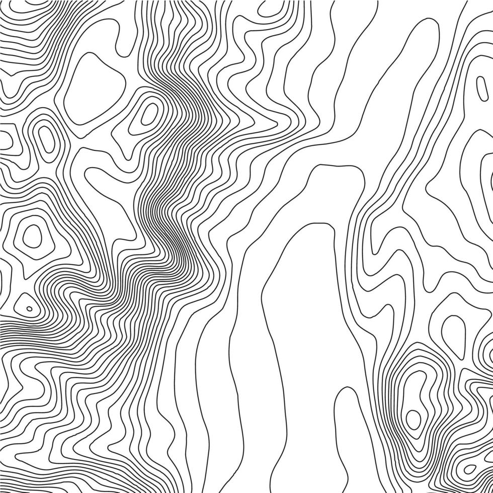 fondo de contorno del mapa topográfico. mapa topográfico con elevación. vector de mapa de contorno. Ilustración de vector abstracto de cuadrícula de mapa de topografía mundial geográfica.