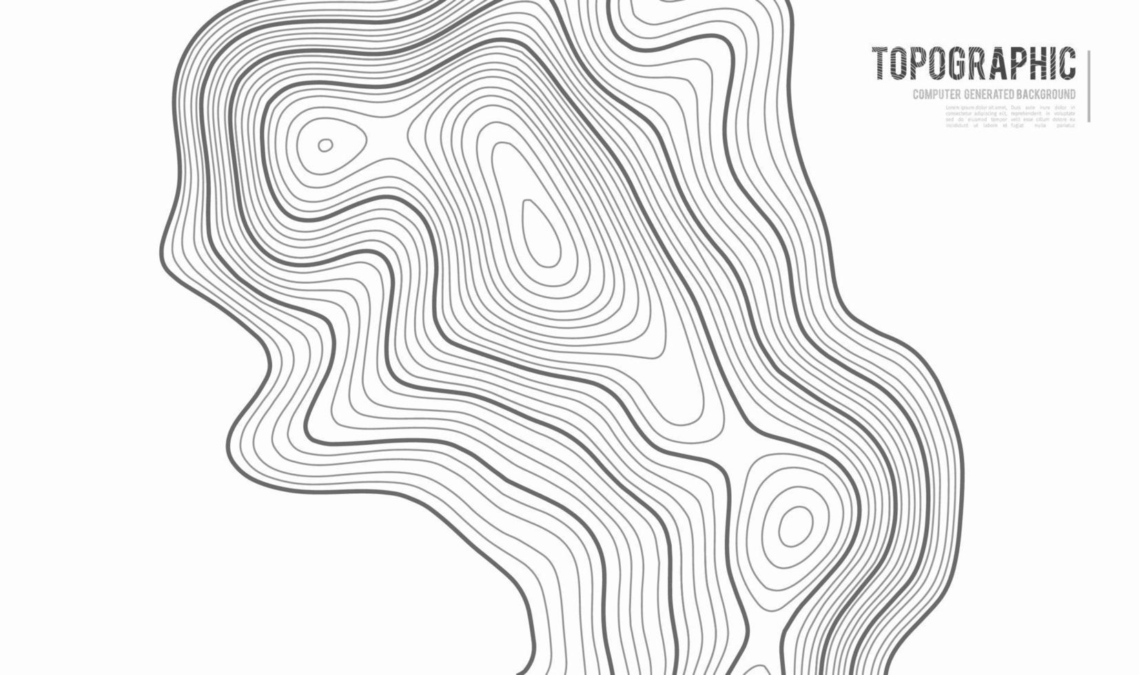 fondo de contorno del mapa topográfico. mapa topográfico con elevación. vector de mapa de contorno. Ilustración de vector abstracto de cuadrícula de mapa de topografía mundial geográfica.